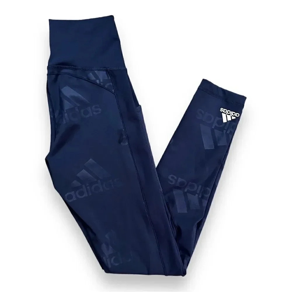 adidas | Women’s Navy Logo Leggings (S)
